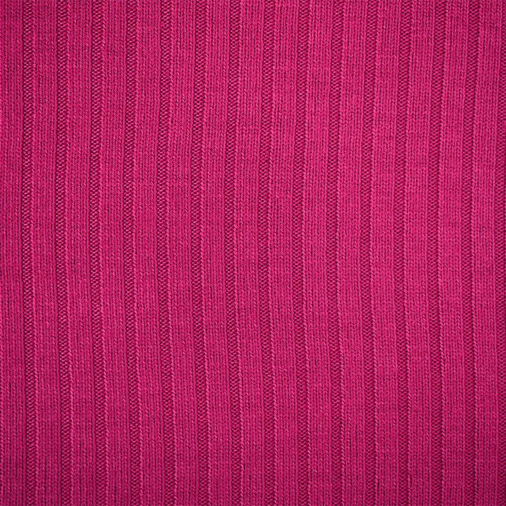 3 YD PC-Pink Rayon-Cotton 4x2 Rib Knit Fabric