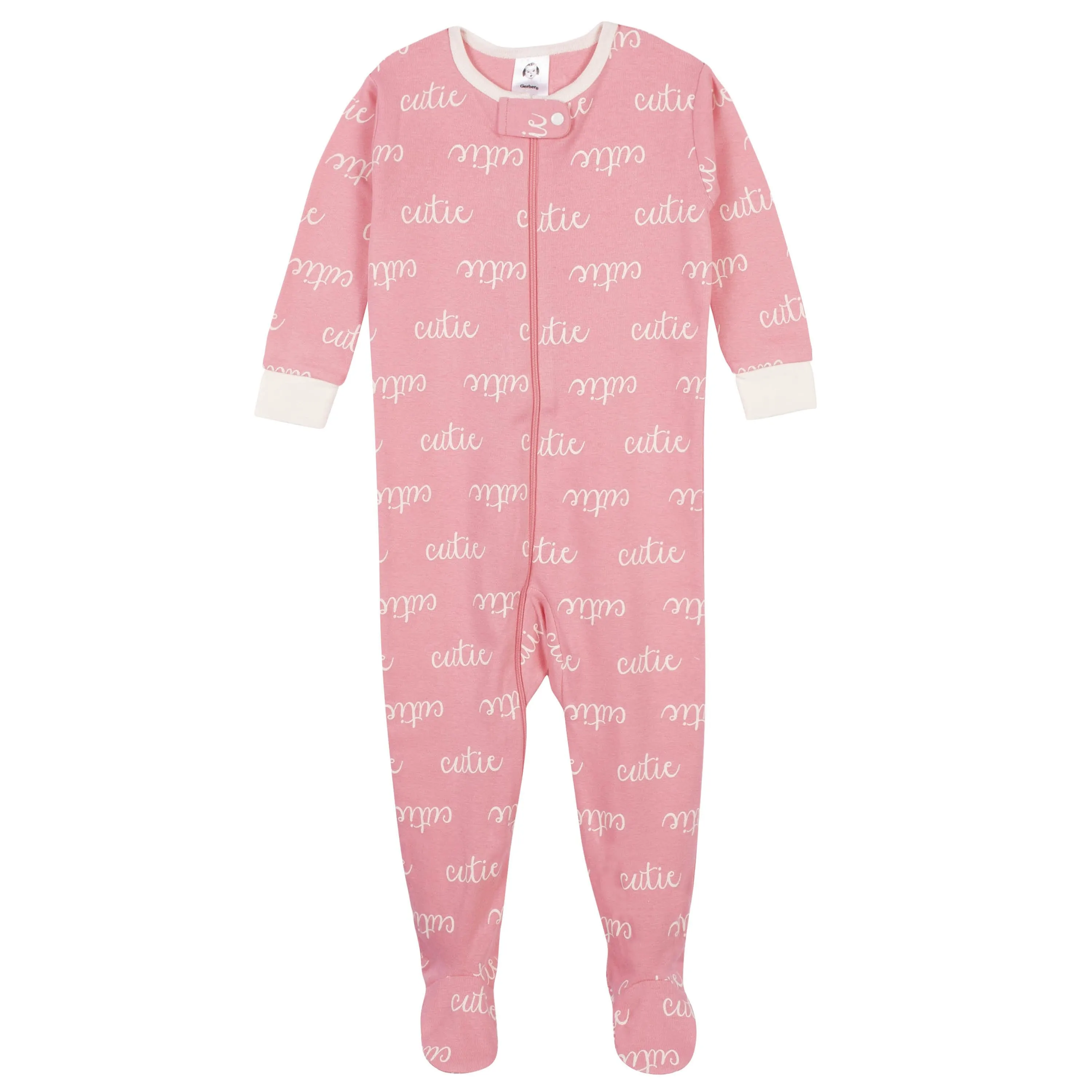 Baby Girls' 2-Pack Organic Cat Snug Fit Footed Pajamas