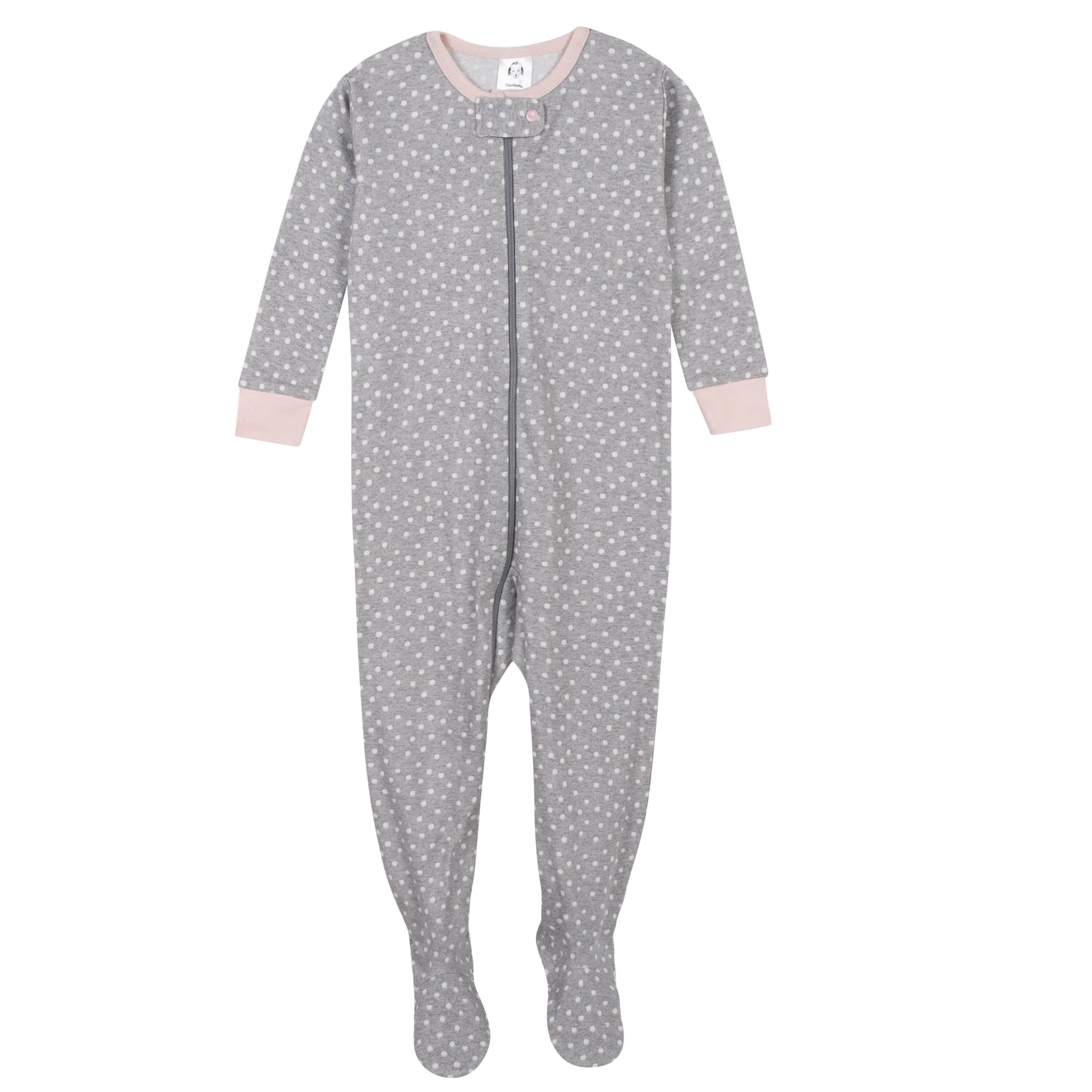 Baby Girls' 2-Pack Organic Sheep Snug Fit Footed Pajamas