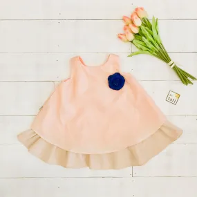 Blossom Dress in Peach Doodle