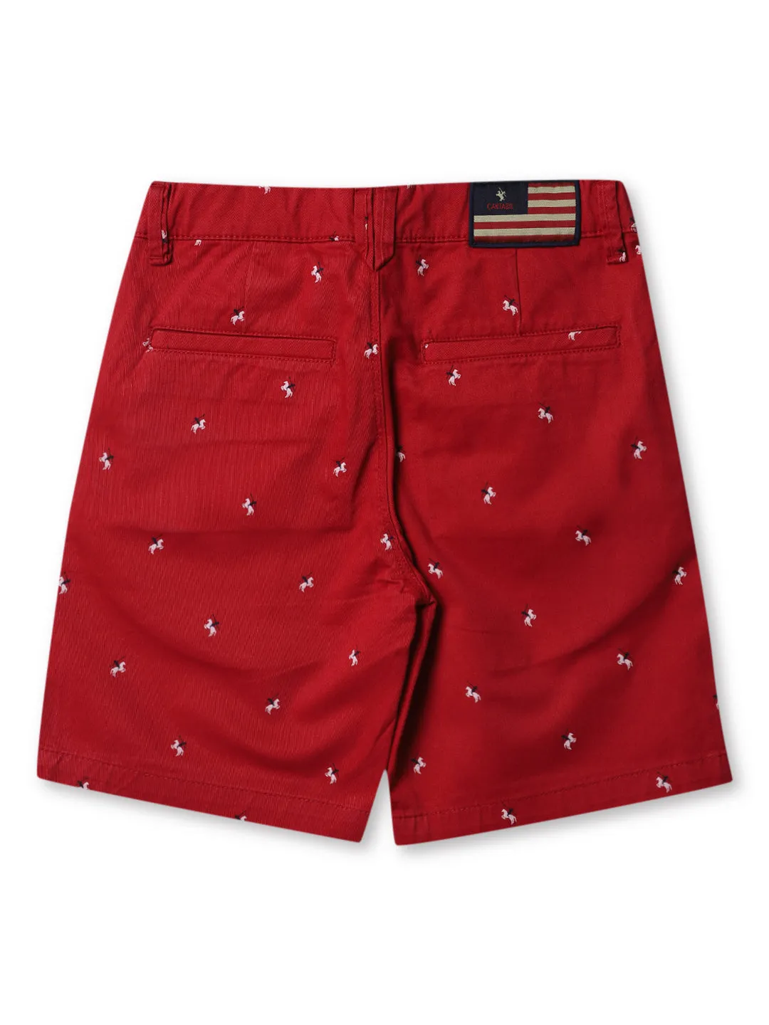 Boys Casual Red Shorts