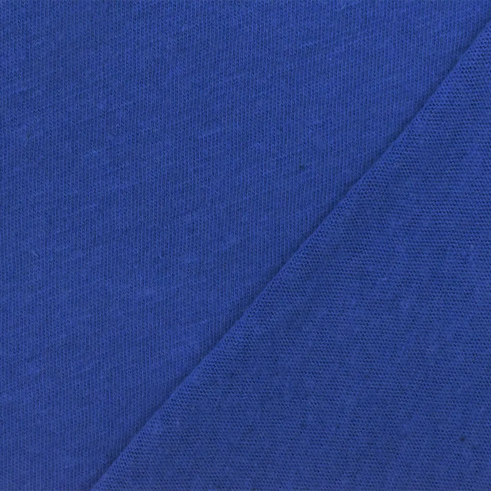 Captain Blue Slub Stretch Jersey Knit Fabric