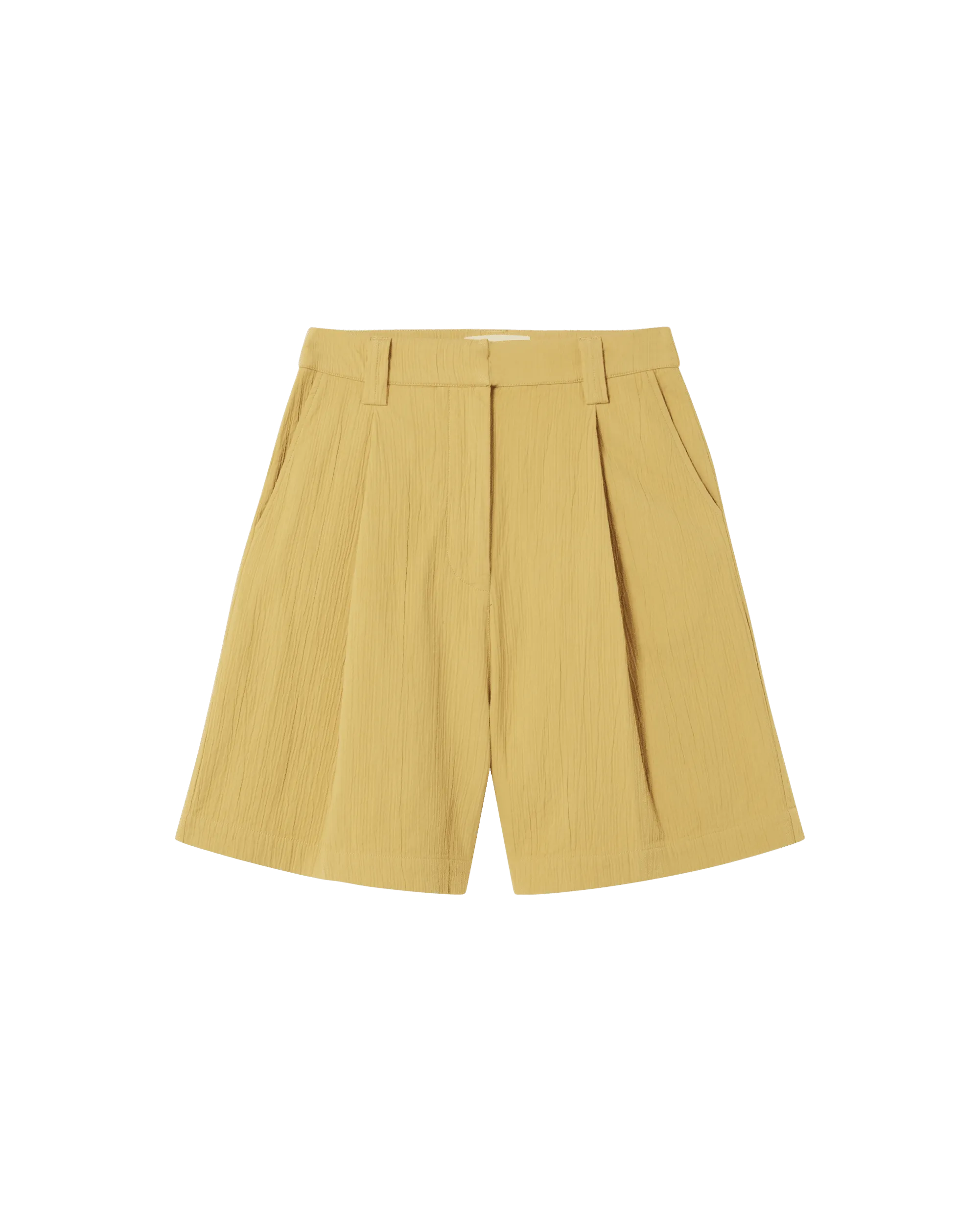 Crinkled Lia Shorts - Yellow