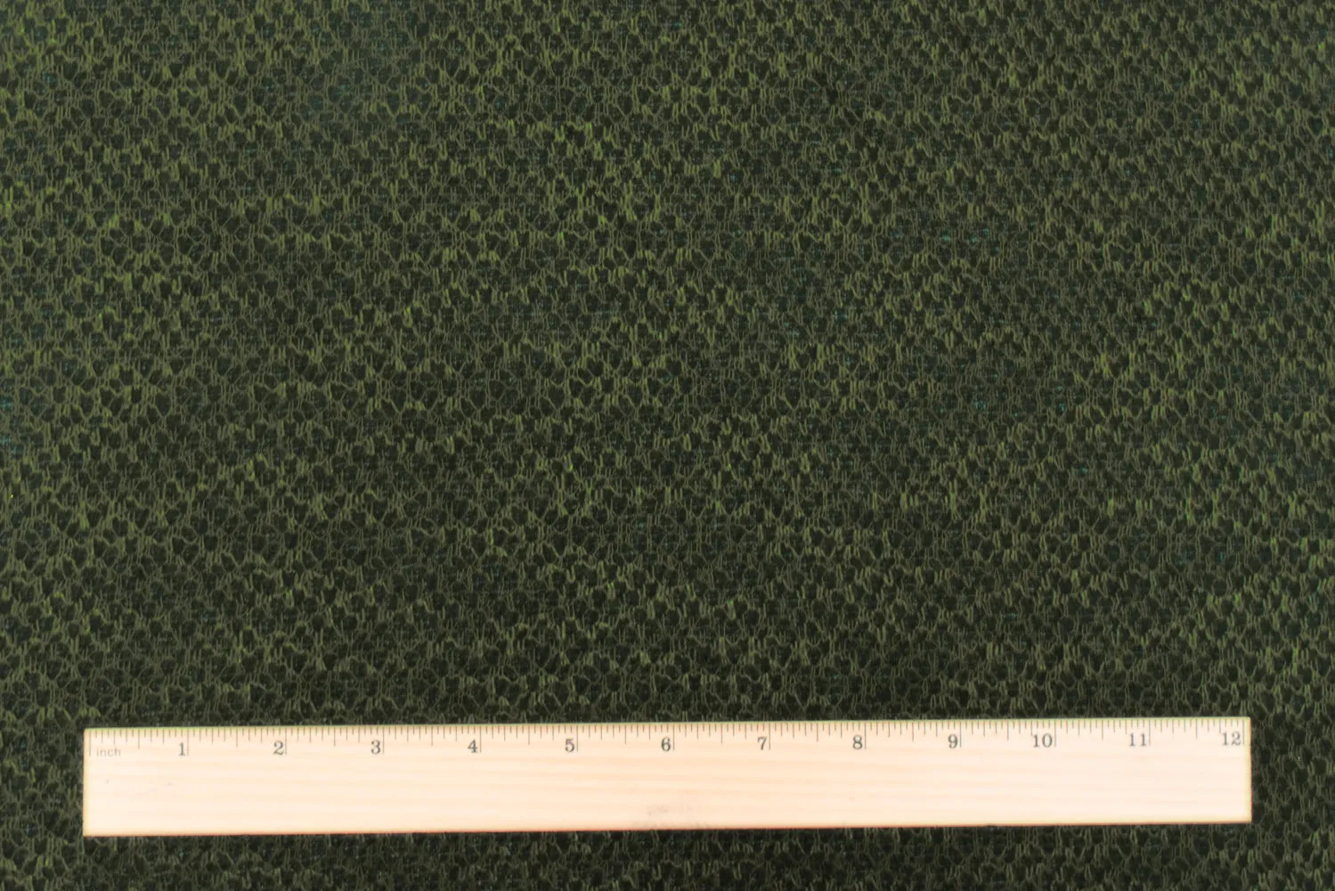 Deep Olive-Black Texture Poly Rayon Double Knit Fabric