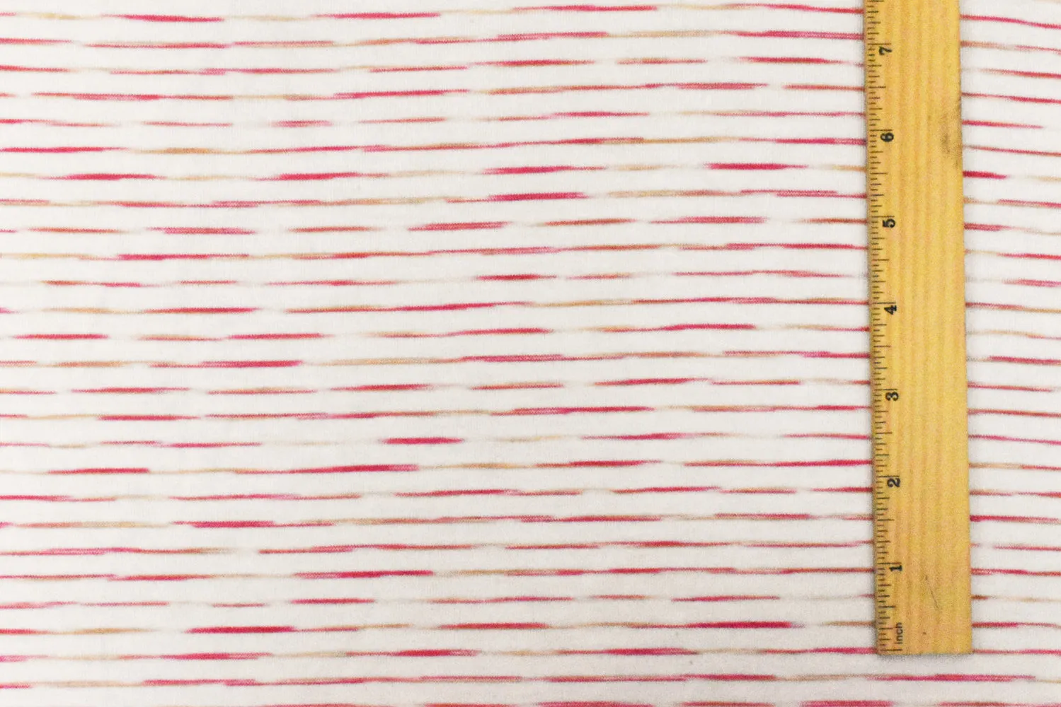 Doll Pink-White-Beige Stripe Stretch Jersey Knit Fabric