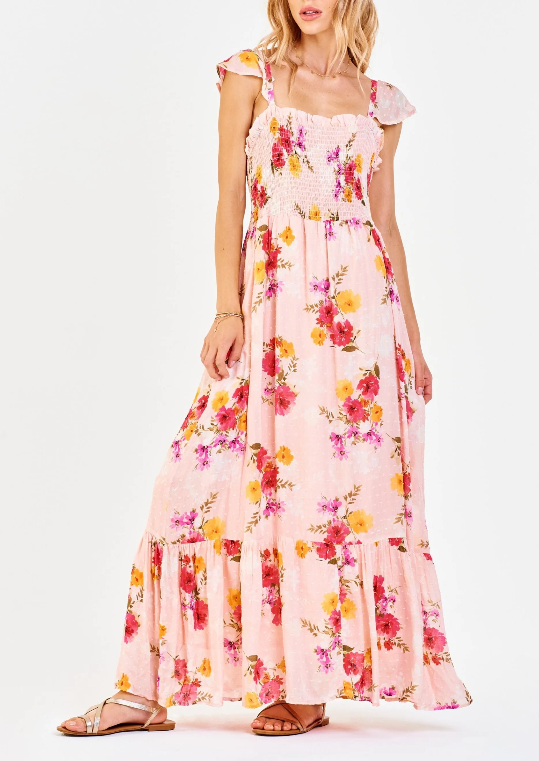 EMILIE RUFFLE DRESS SWEET GARDEN