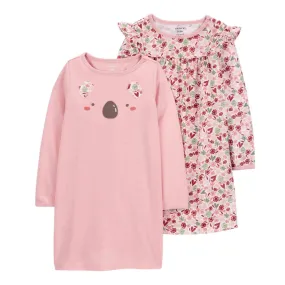 Girls' 2-Pack Nightgowns 3R313