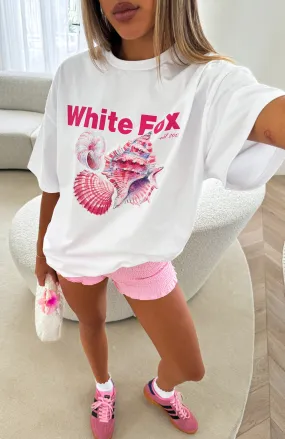 Hear The Ocean Oversized Tee White