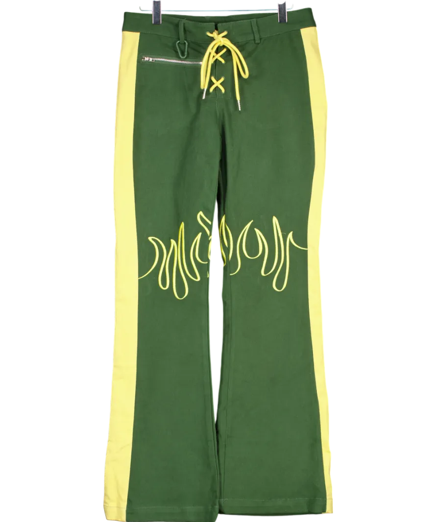 HOUSE OF SUNNY Green Pamela Pants UK 8