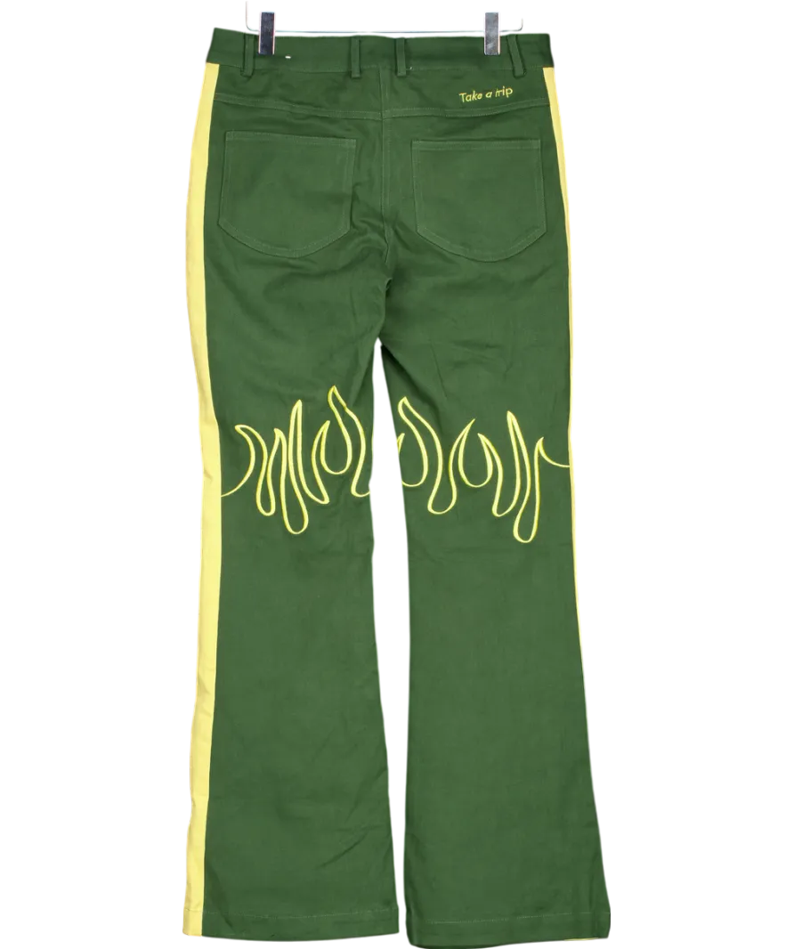 HOUSE OF SUNNY Green Pamela Pants UK 8