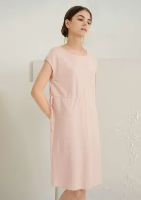 HSIA Sleepdress with Waist Drawstring and Seamless Shoulder Design