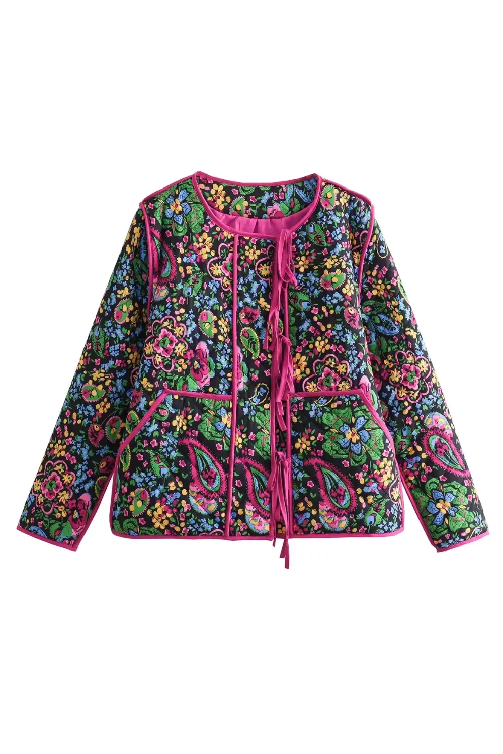 'Isabella' Printed Tie-Knot Jacket