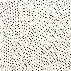 Ivory-Black Famous Designer Spots Printed Faille Fabric