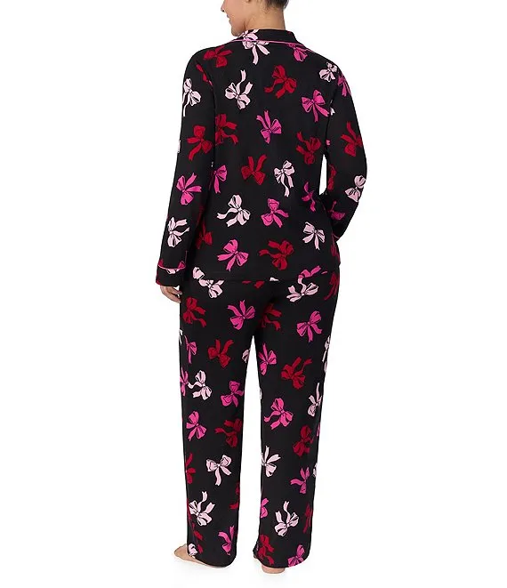 Kate Spade L/S Notch PJ Set Plus Size