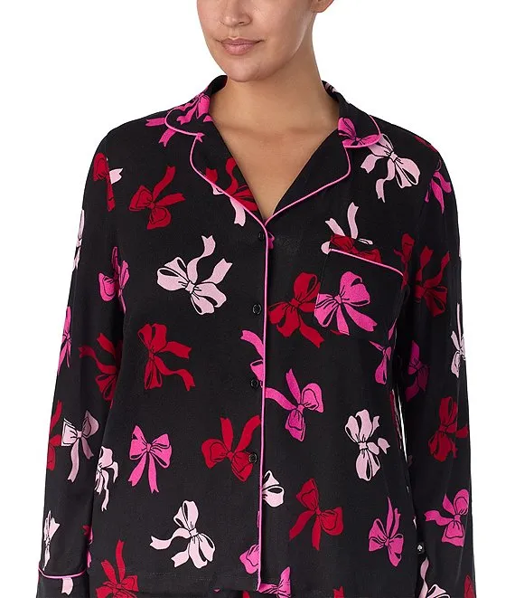 Kate Spade L/S Notch PJ Set Plus Size