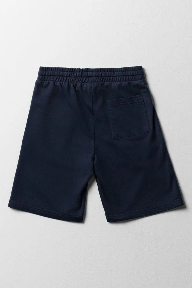 Knit Shorts Navy