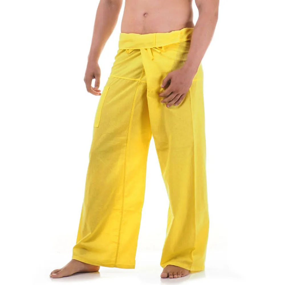 Men's Thai Fisherman Pants Golden Sunshine