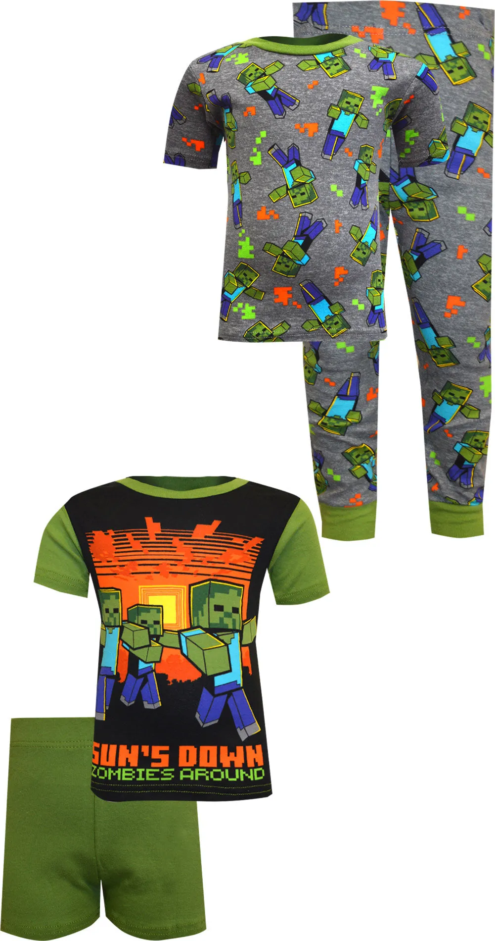 Minecraft Dungeons 4 Piece Cotton Pajamas