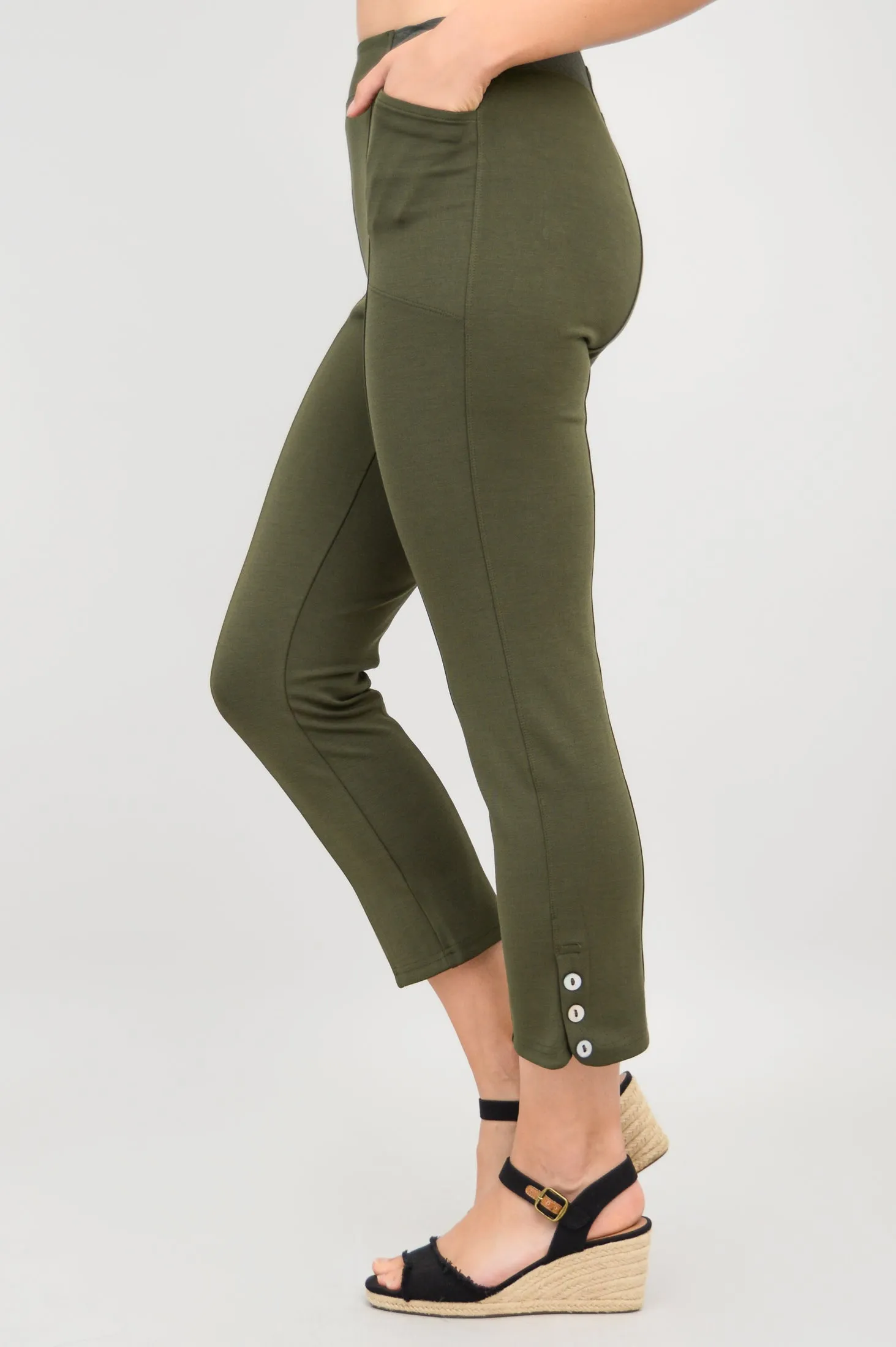 Nadine Crop, Khaki, Modal