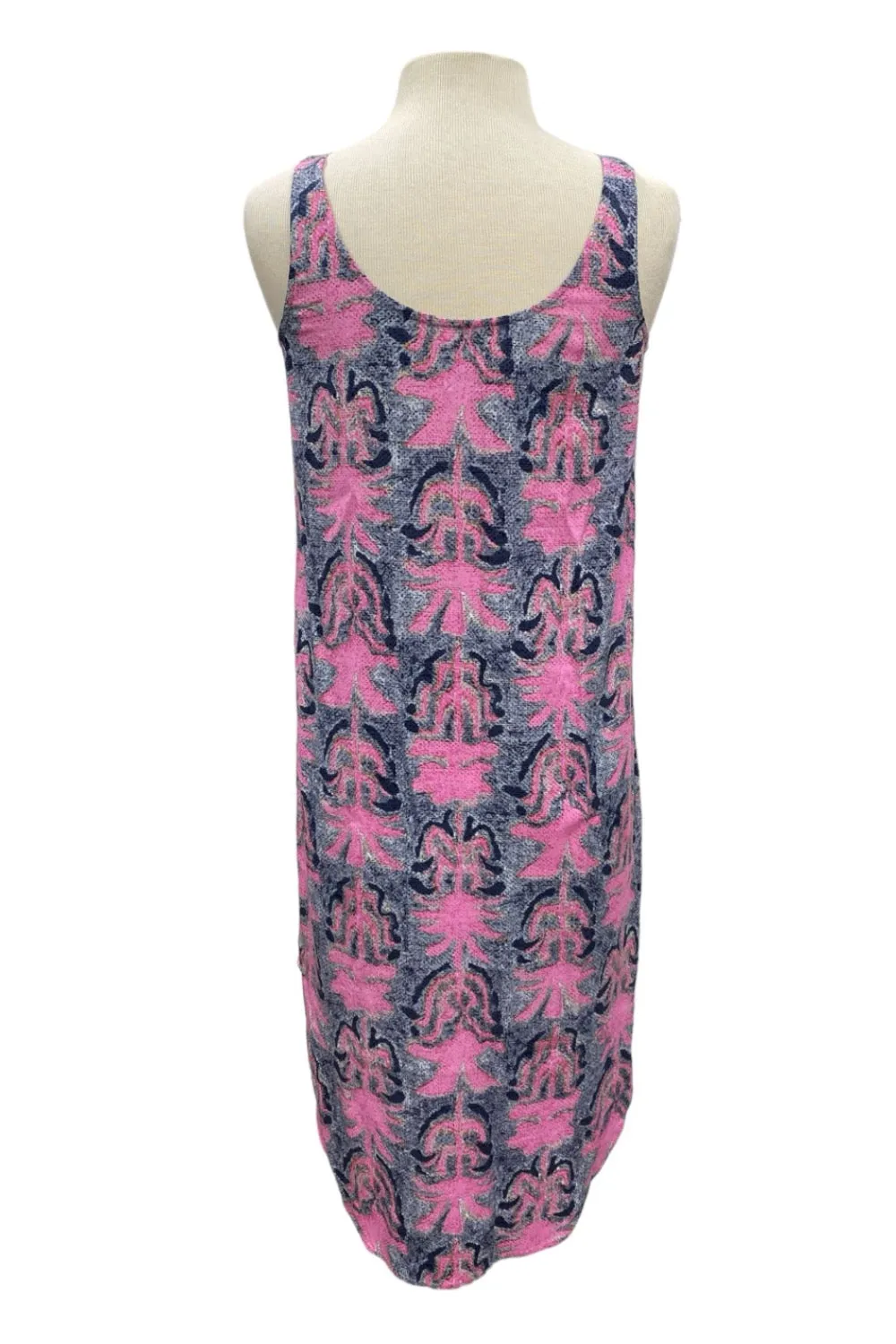 NIC ZOE Pink/Multi Petal Patch Live In Sleeveless Midi Tank Dress S241977