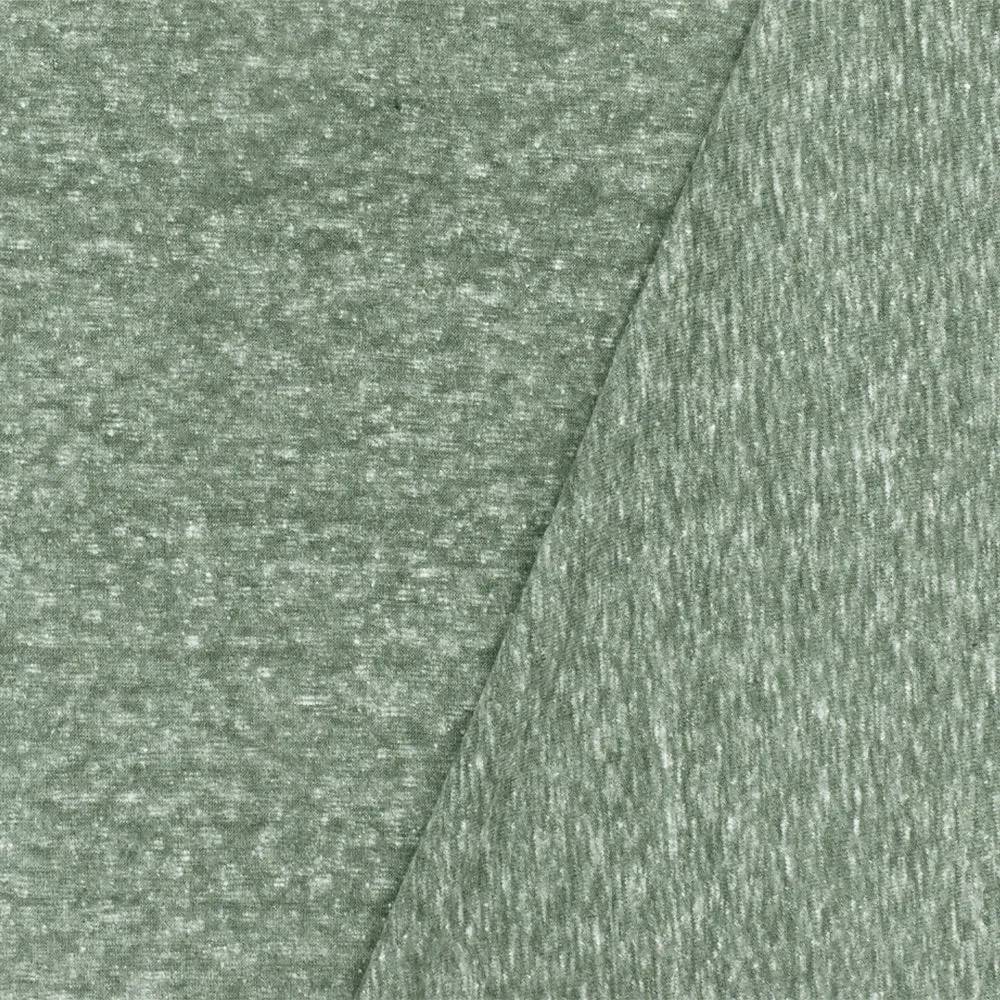 Olive Gray-Dusty Gray-White Texture Polyester Jersey Knit Fabric