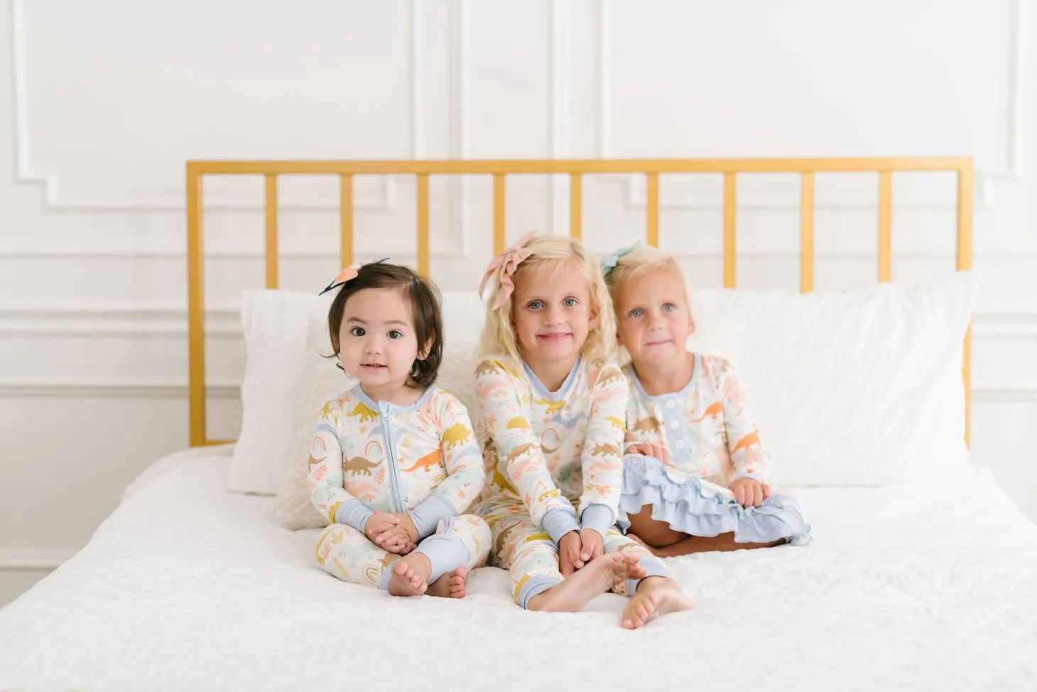 Ollie Jay 2 Piece Bamboo Kids Pajama Set in Dainty Dinos