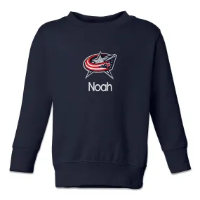 Personalized Columbus Blue Jackets Toddler Crewneck Sweatshirt