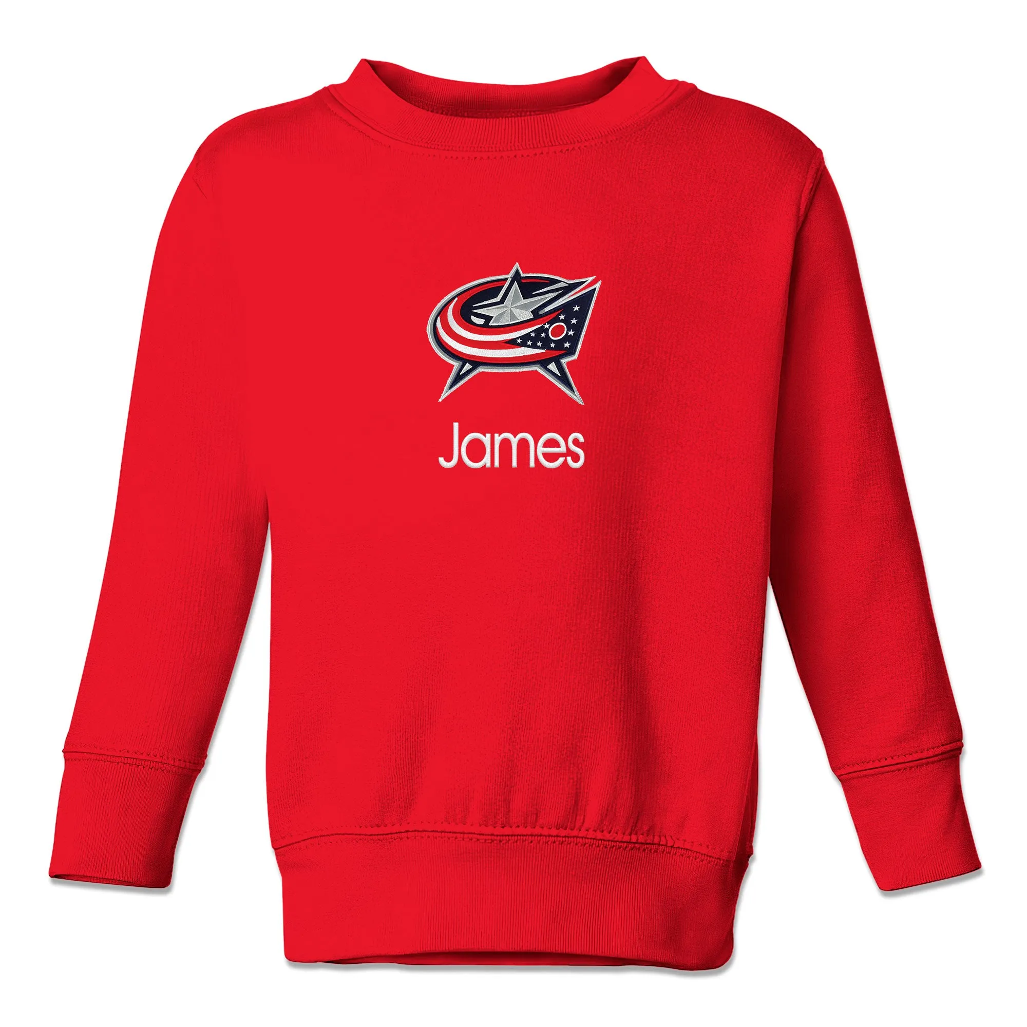 Personalized Columbus Blue Jackets Toddler Crewneck Sweatshirt