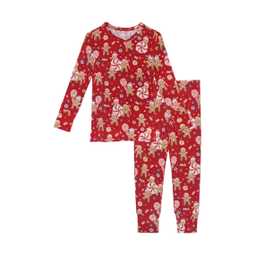 Posh Peanut Classic Long Sleeve Loungewear Pajama & Pants in Gingerbread Lane