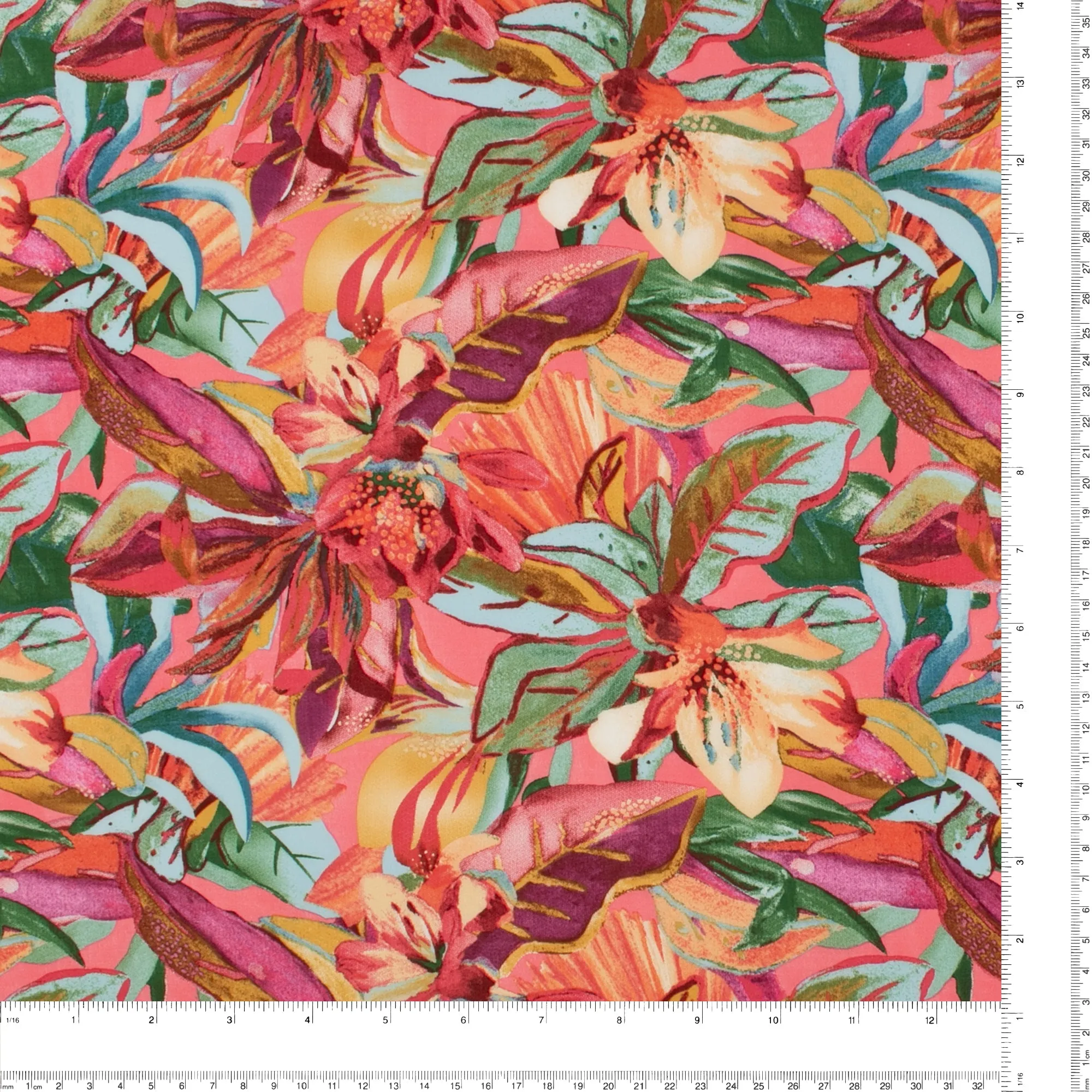 Printed Voile - KATIA - 002 - Coral