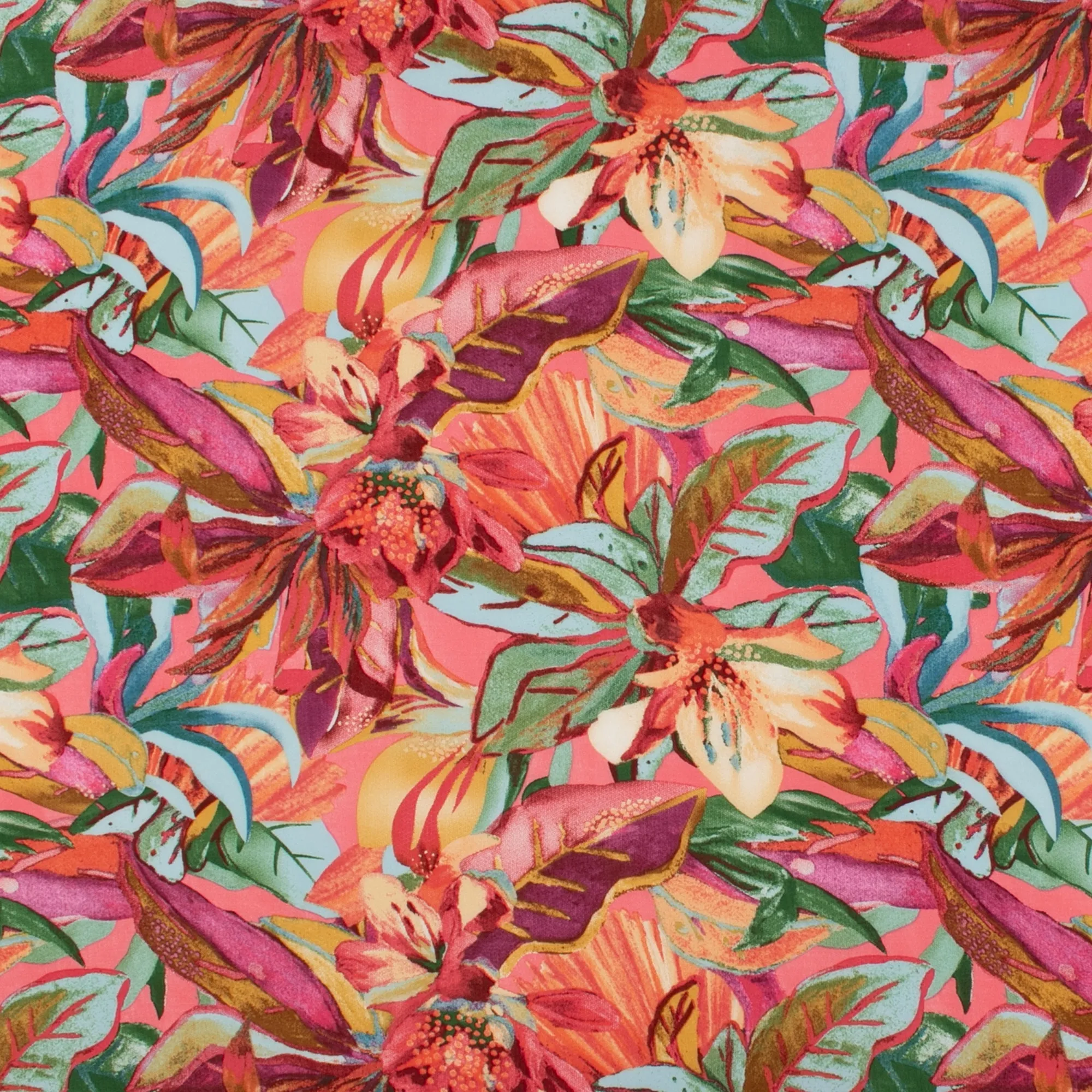 Printed Voile - KATIA - 002 - Coral