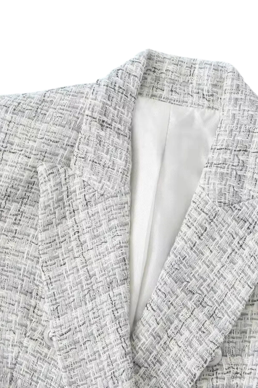 'Rachel' Double-Breasted Tweed Suit Jacket