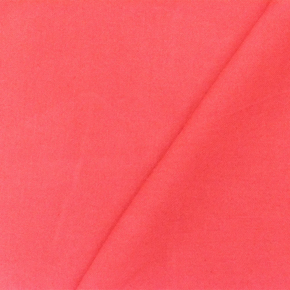 Red Solid Rayon Challis Woven Fabric