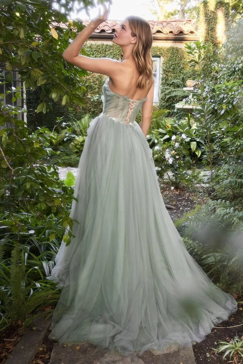 Regal Magic | Sage Pleated Drape Ball Gown | Andrea & Leo Couture A1015