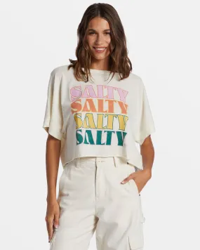 Roxy Salty Stack Tee-Egret