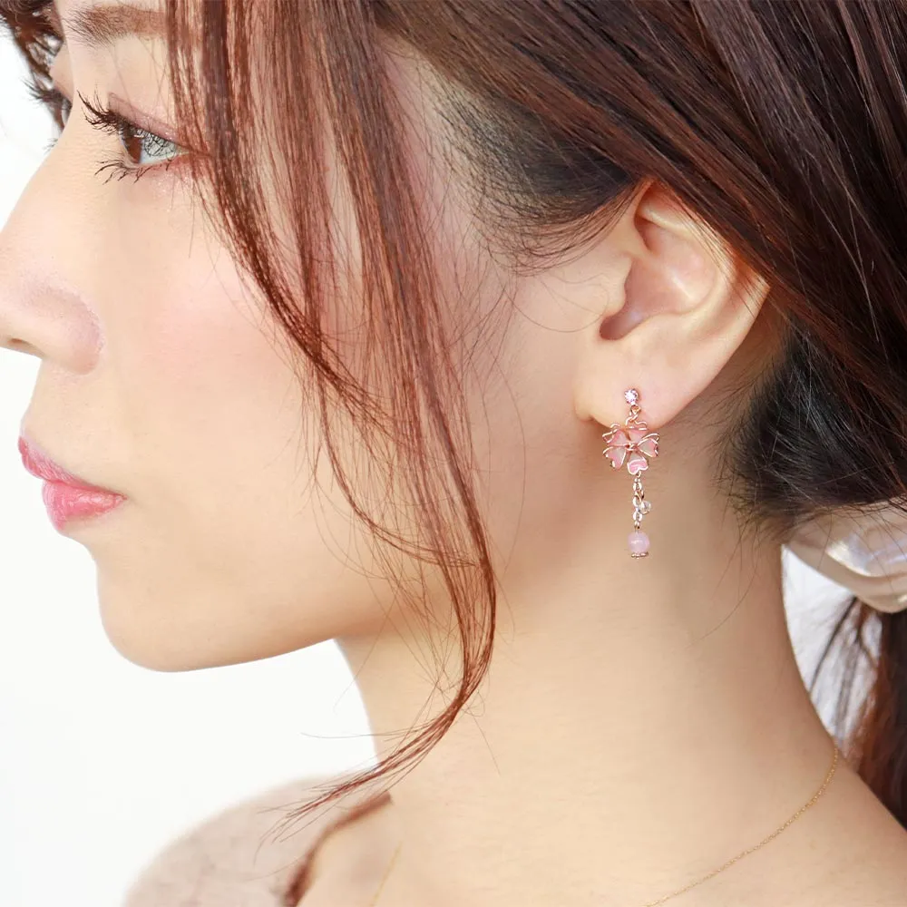 Sakura Front Back Earrings