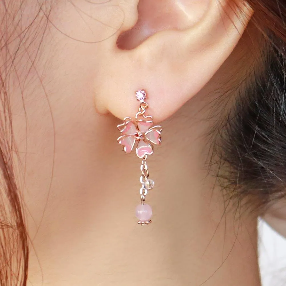 Sakura Front Back Earrings