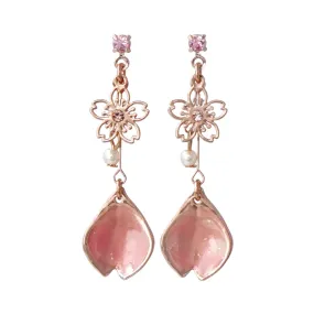 Sakura Petal Drop Earrings