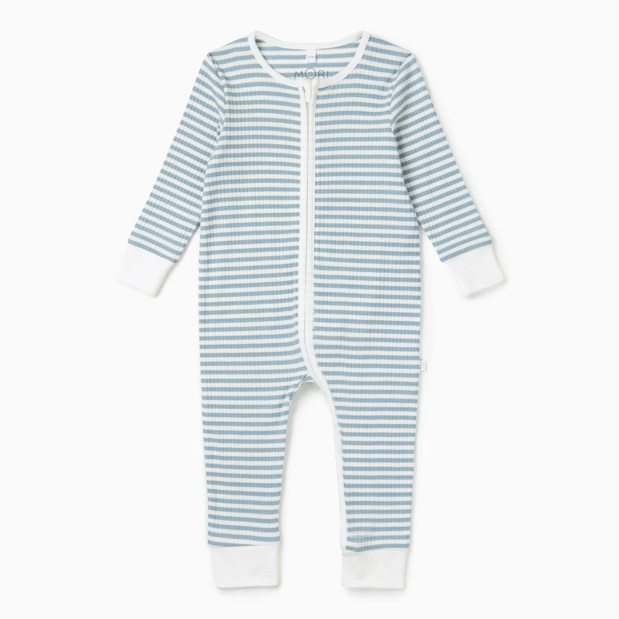 Sea Stripe Ribbed Clever Zip Snug Fit Pajamas