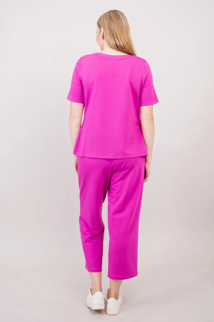 Sky Tee, Magenta, Cotton