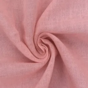 Soft Pink Solid Cotton Gauze Woven Fabric