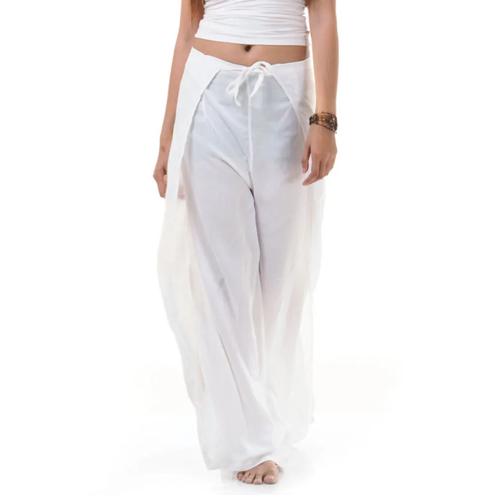 Sunny White Thai Wrap Pants