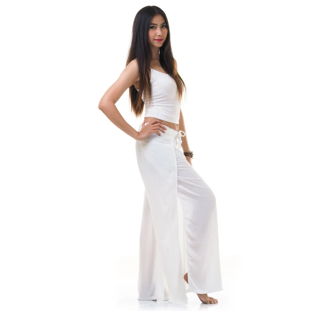 Sunny White Thai Wrap Pants