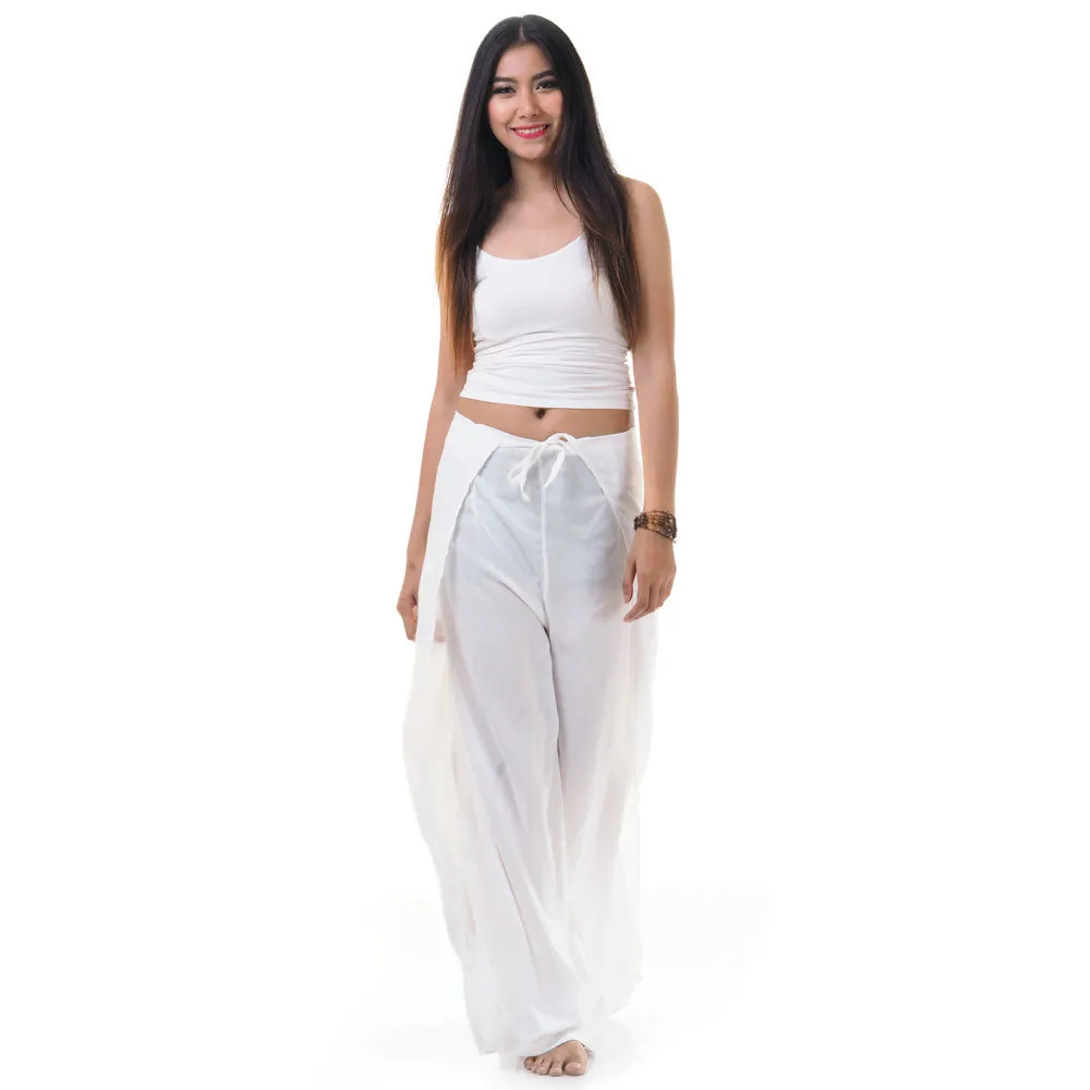 Sunny White Thai Wrap Pants