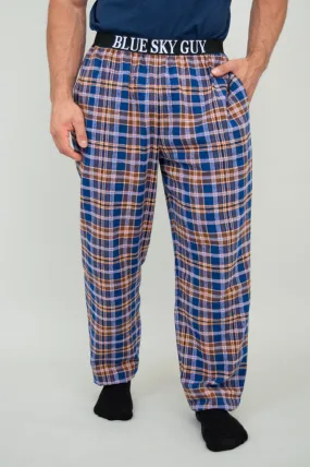 Tanner Pant, Blue Plaid, 100% Cotton