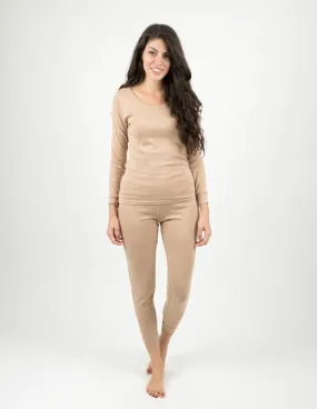 Women's Solid Beige Pajamas