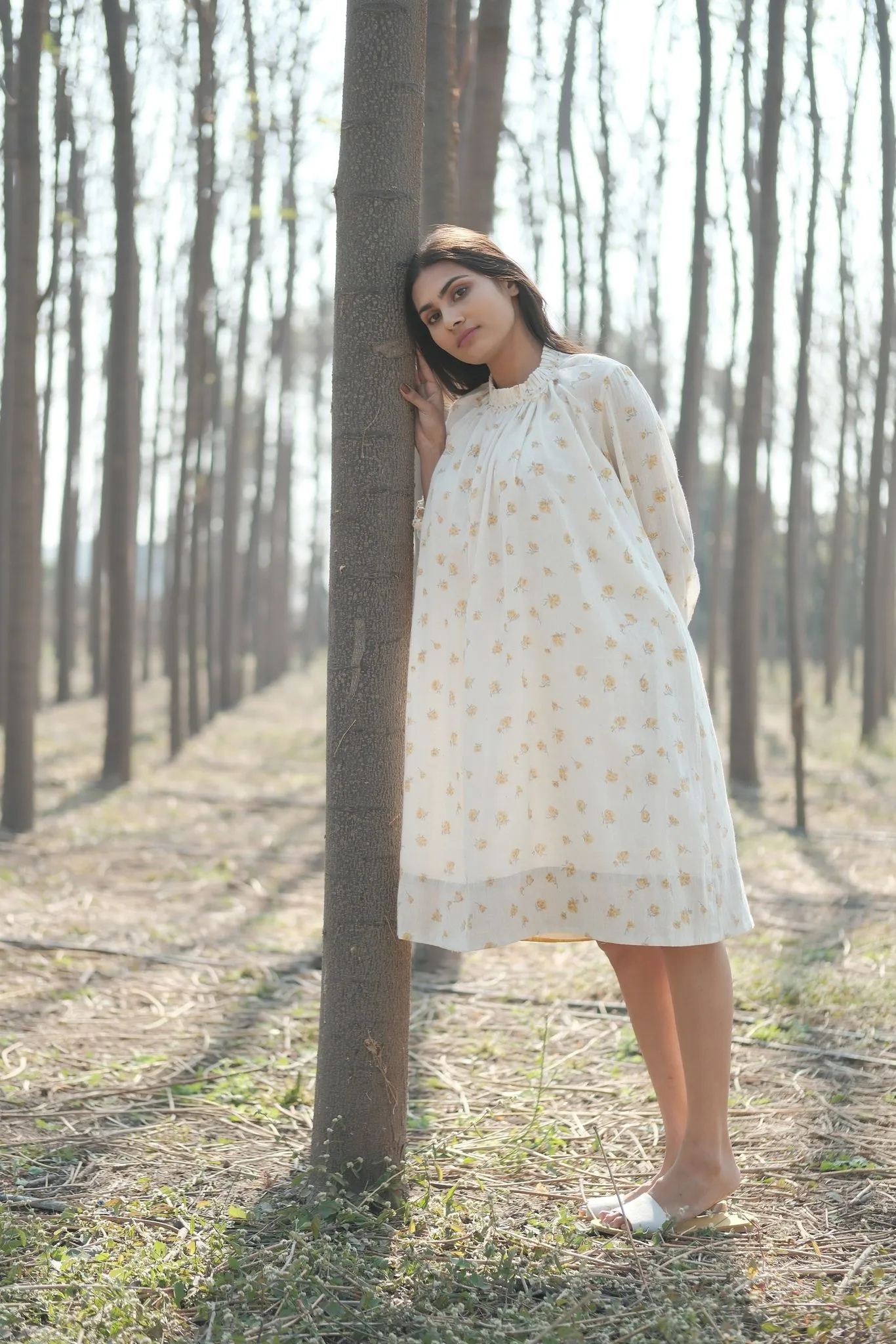 YELLOW ROSE PETAL DRESS